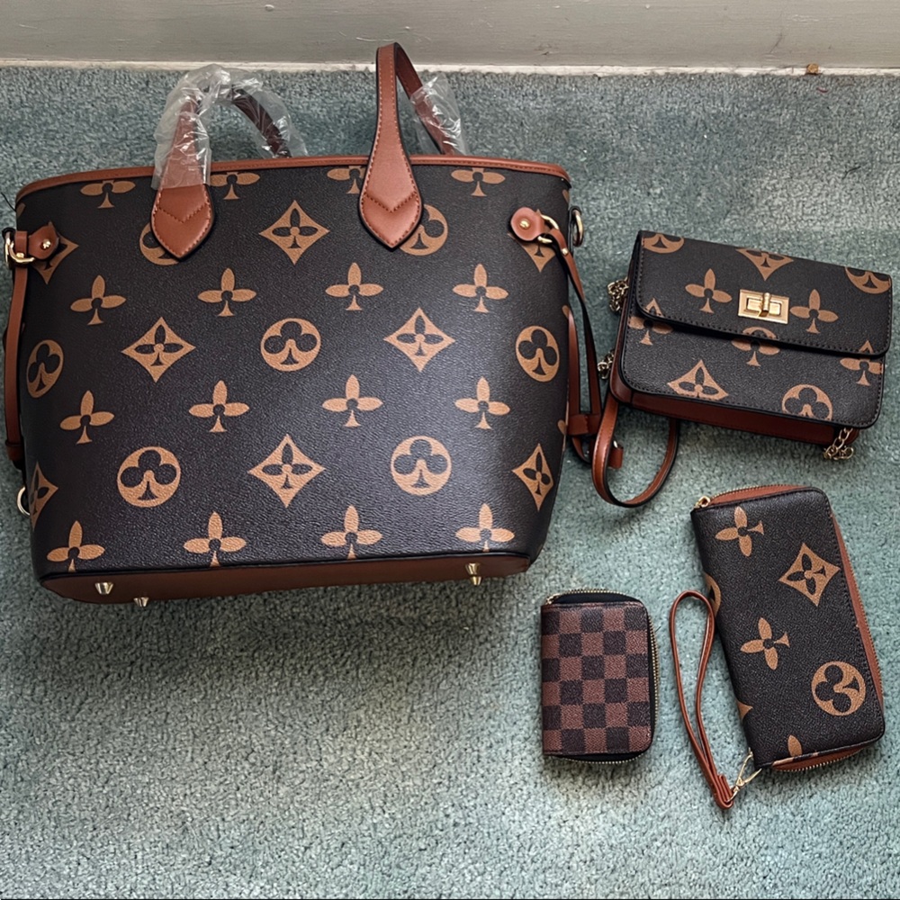 Stylish Brown Designer Women’s Tote Set